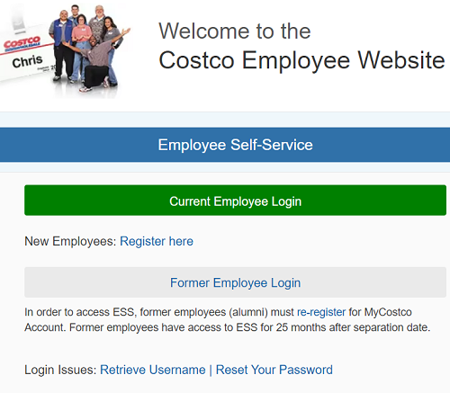 costco ess login